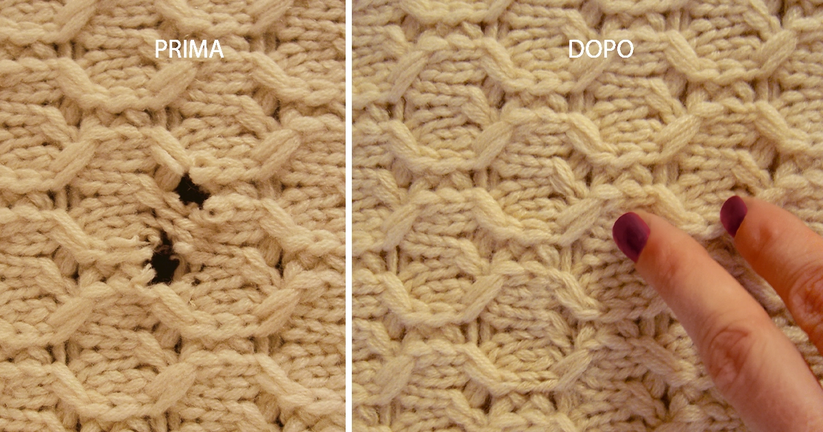 Rammendo Invisibile su maglieria e cashmere di lusso