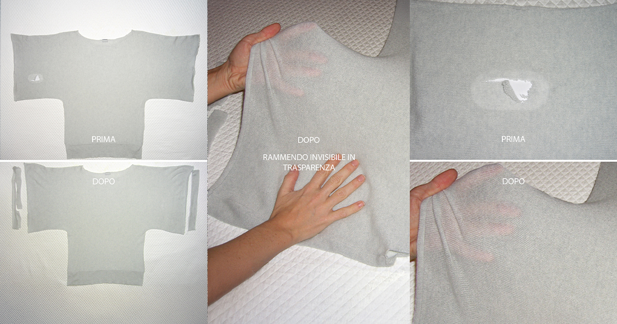 Rammendo Invisibile su maglieria